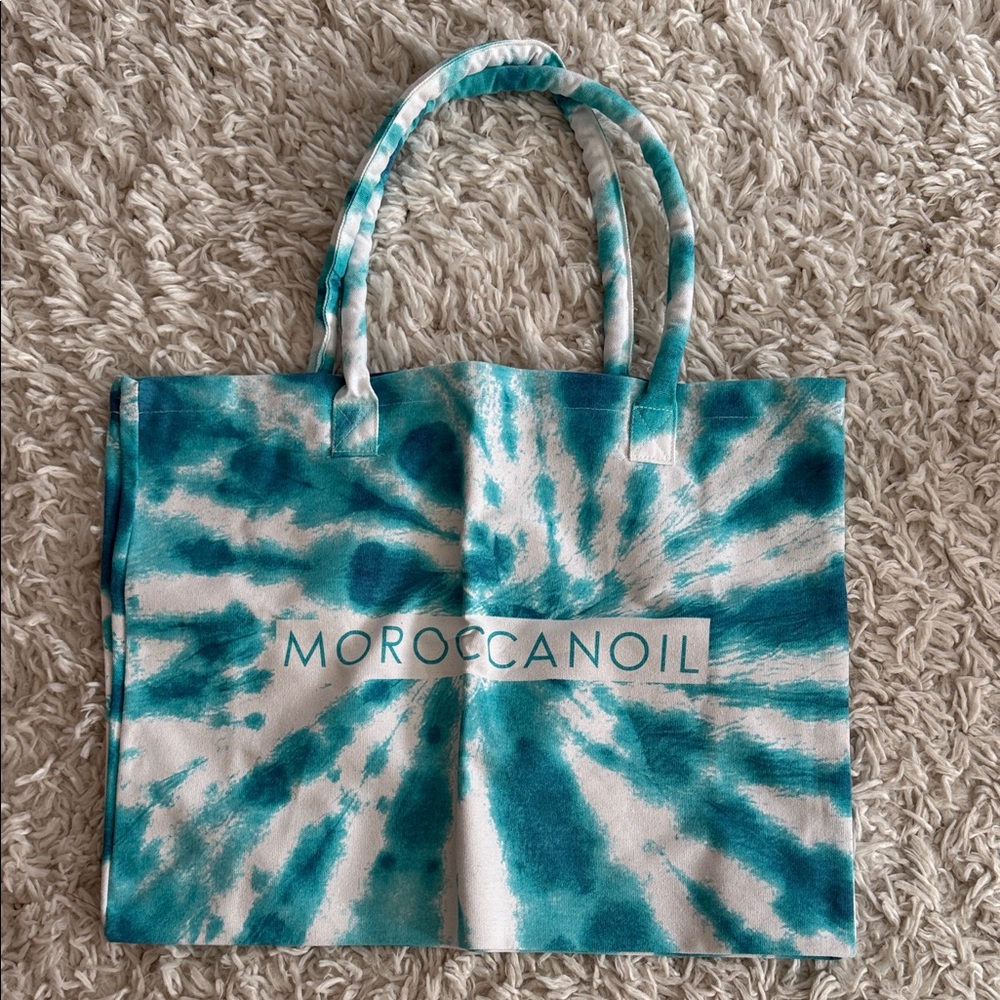 Moroccanoil Blue Tie-Dye Tote Bag